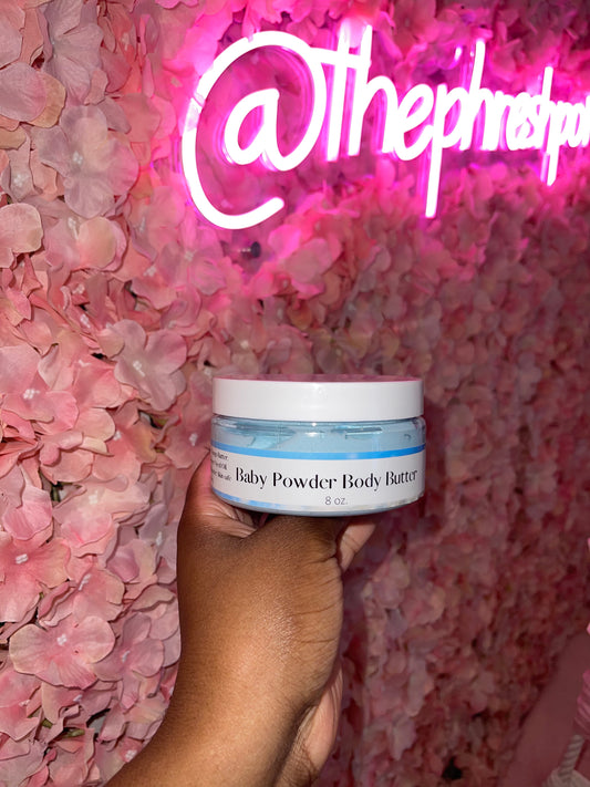 Baby powder body butter